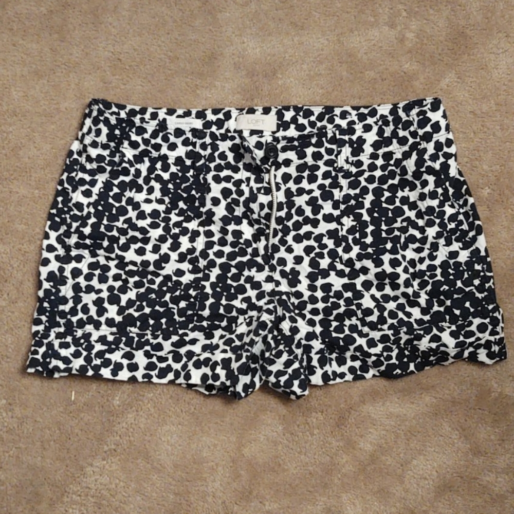 Loft Cargo Blue Polka Print